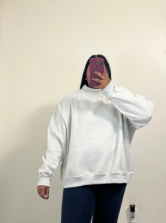 Elsie Mock Neck (Grey)