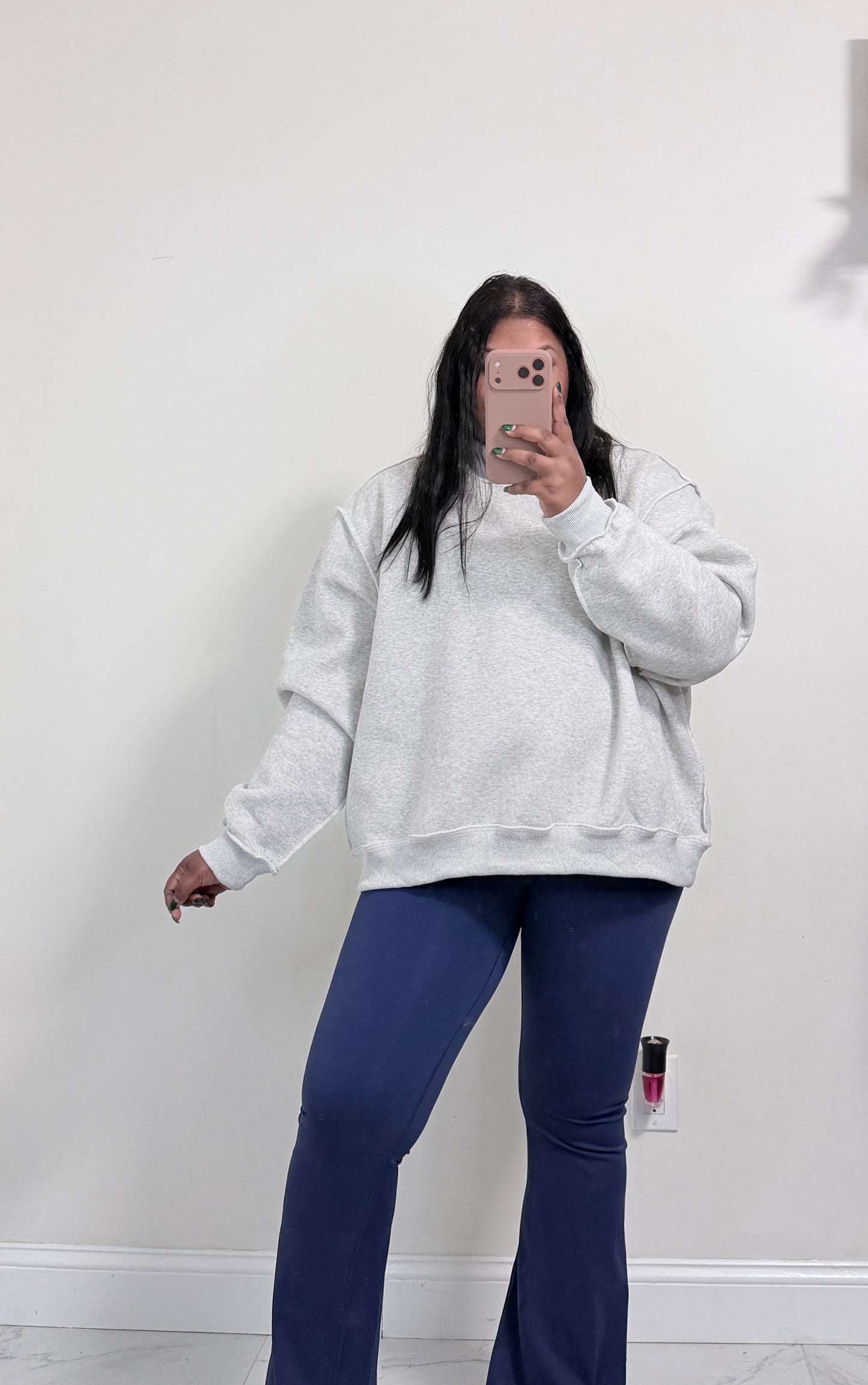 Elsie Mock Neck (Grey)