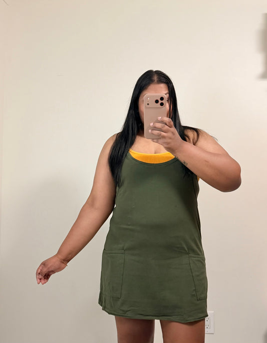 Olive Romper Dress 🫒