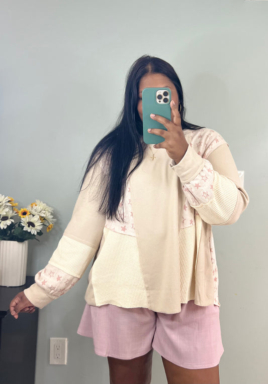 Pink Stars Pull Over