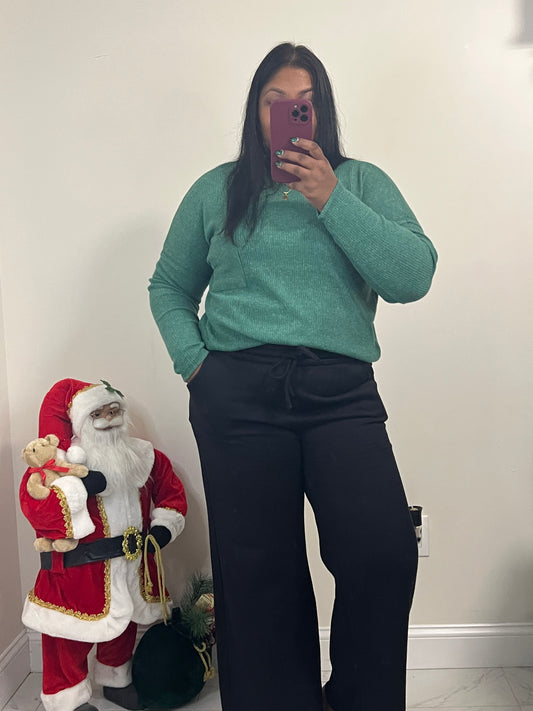 Arya Ribbed Top ( Green)