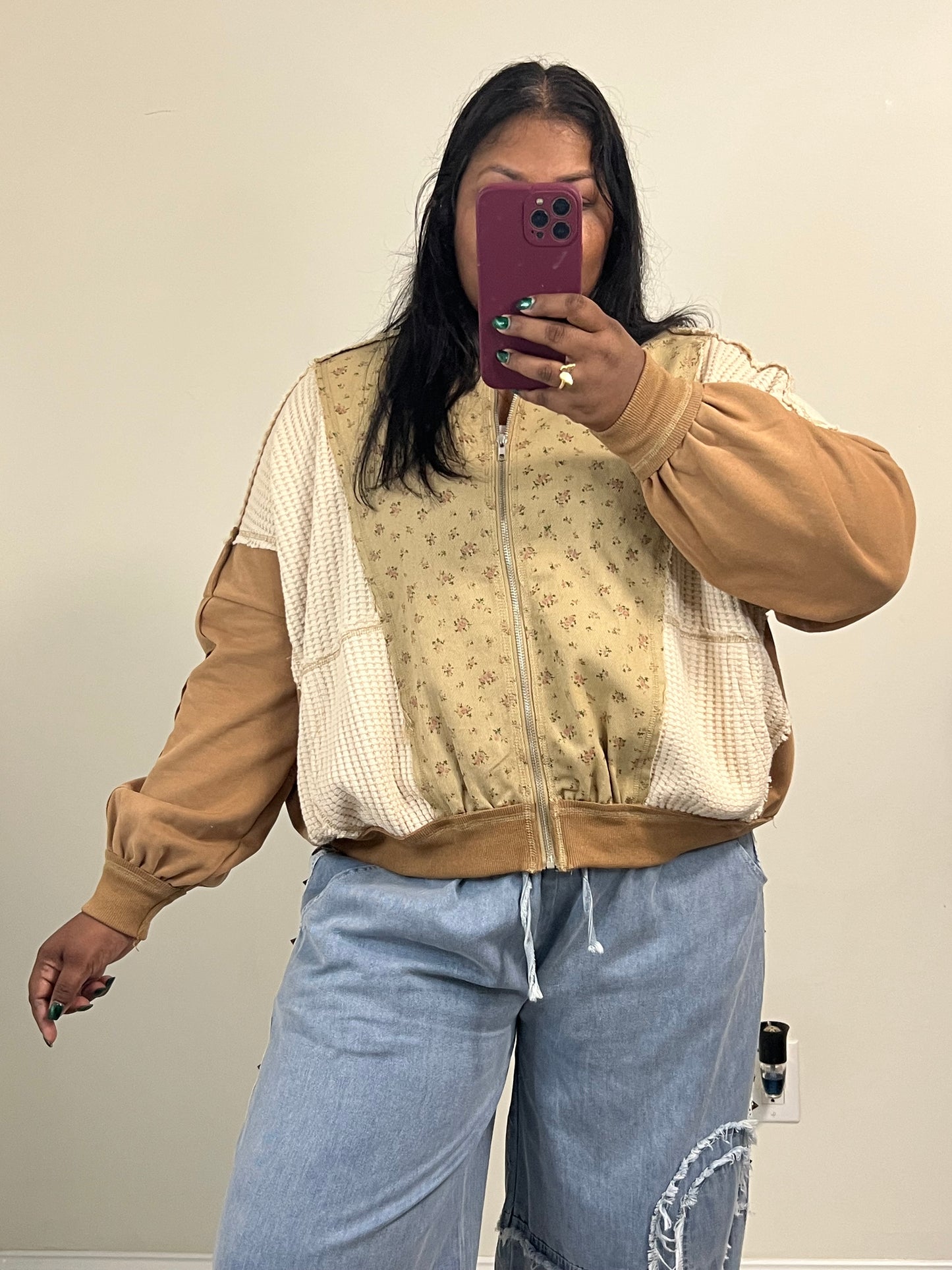 Shanice Ditsy Floral Zip up