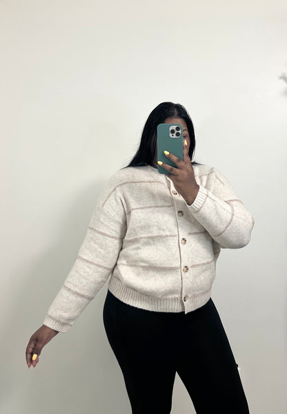 Caramel Stripes Cardigan