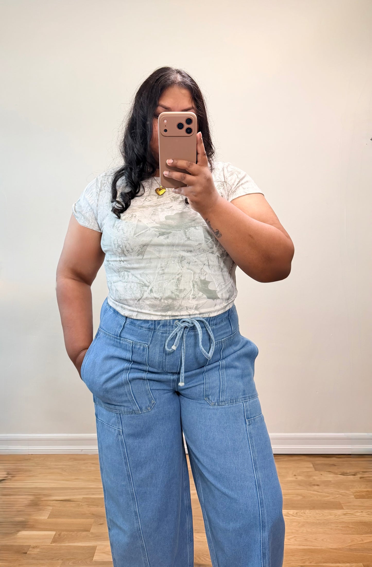 Olive Camo Top