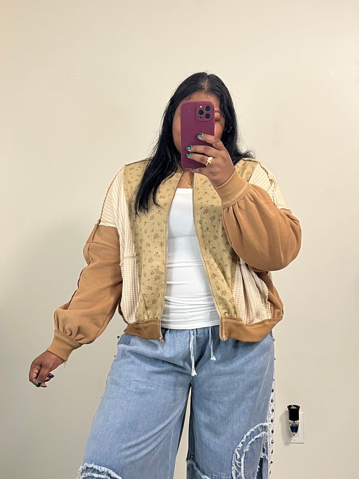 Shanice Ditsy Floral Zip up