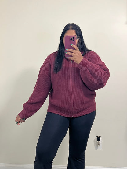 Plum Knit Pullover