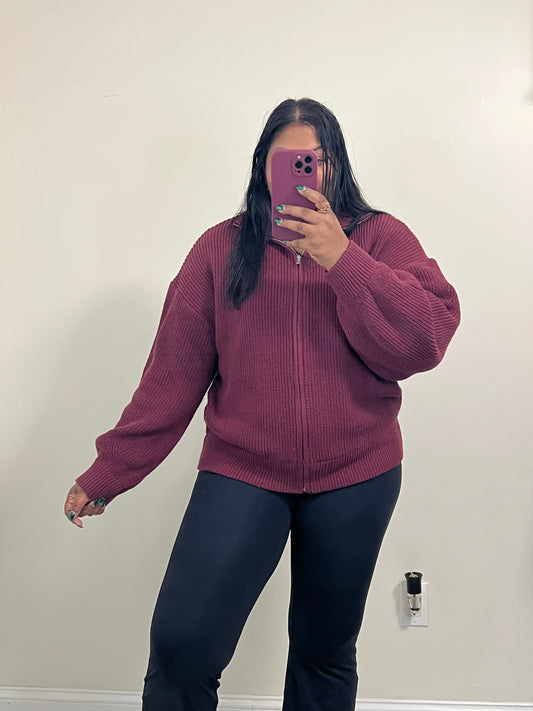 Plum Knit Pullover