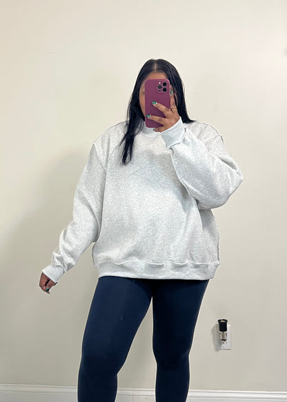 Elsie Mock Neck (Grey)