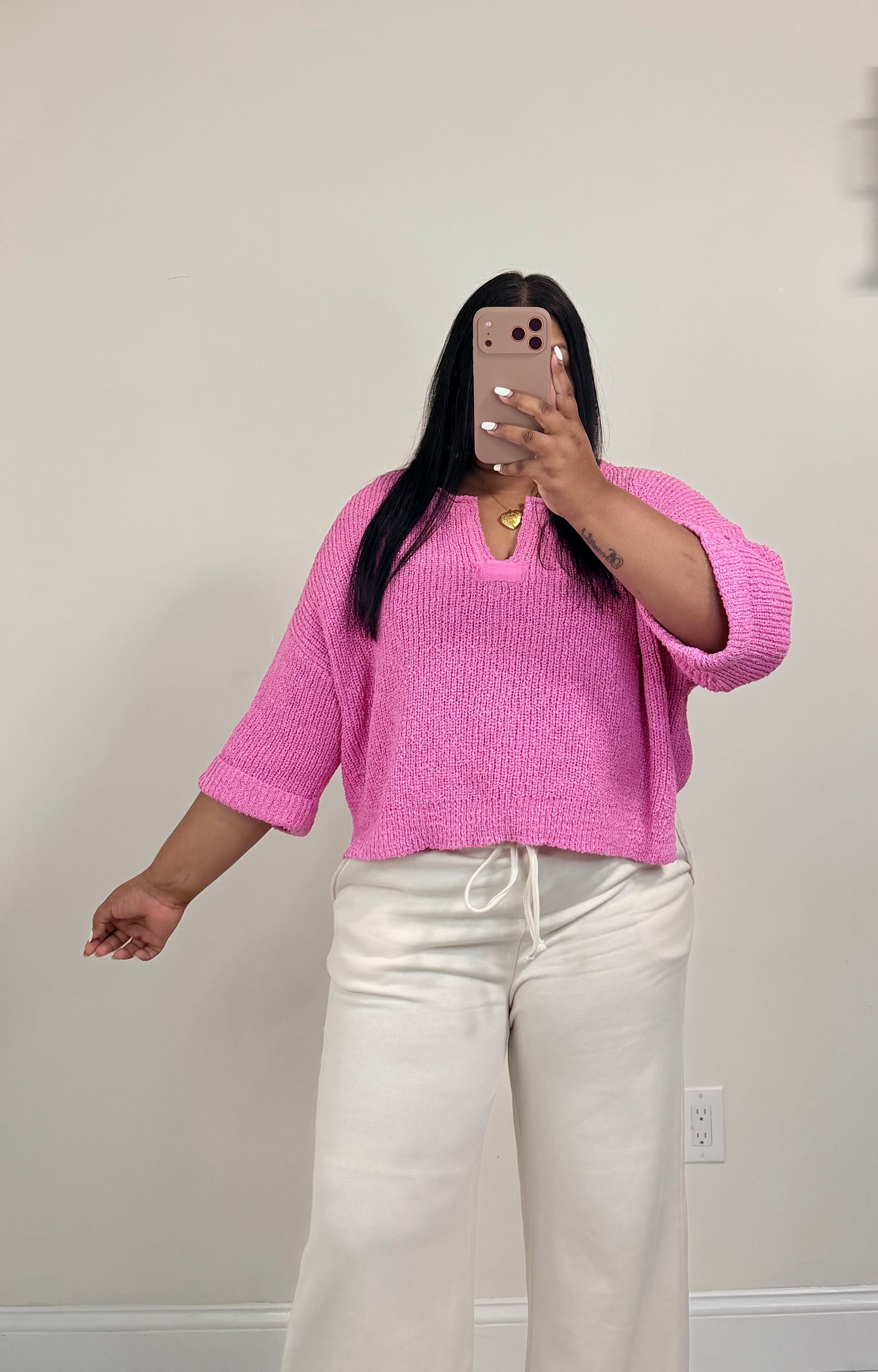 Pretty In Pink Pullover