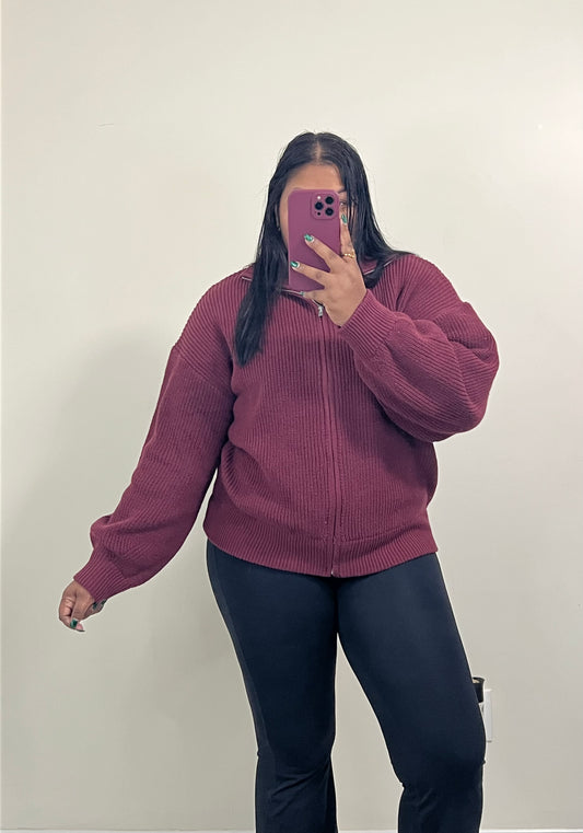 Plum Knit Pullover