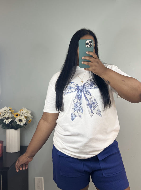 Floral Bow Tee